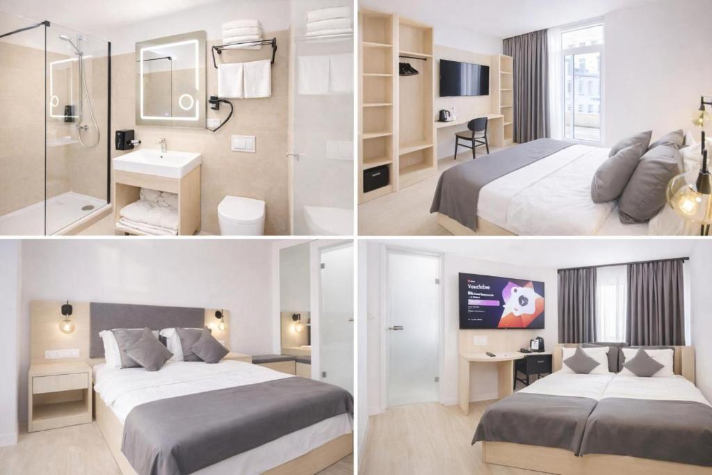 Katil atau katil-katil dalam bilik di Niko Hotel am Hannover Hbf