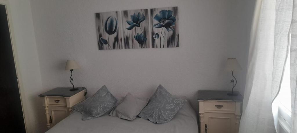 Voodi või voodid majutusasutuse Casa alquiler temporario Necochea toas