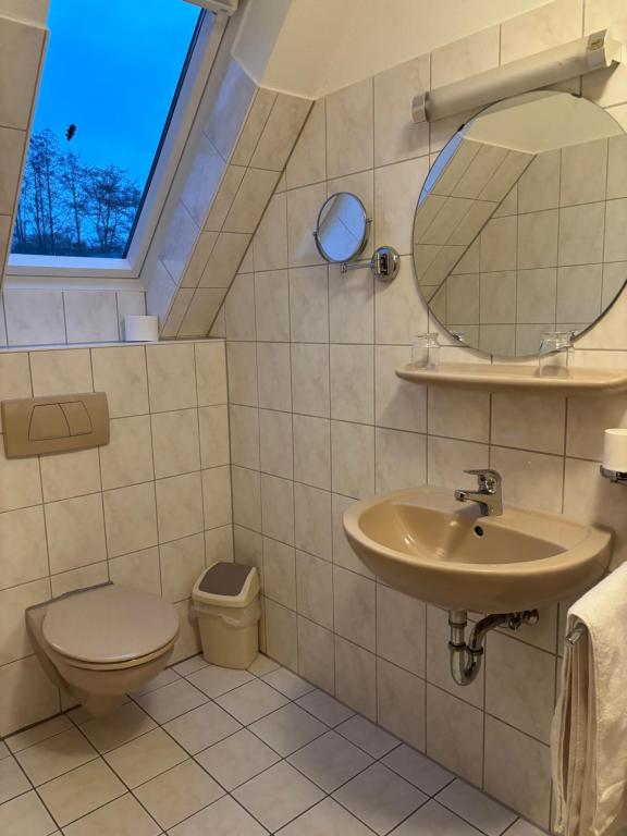 Phòng tắm tại Gasthof Waldesruh