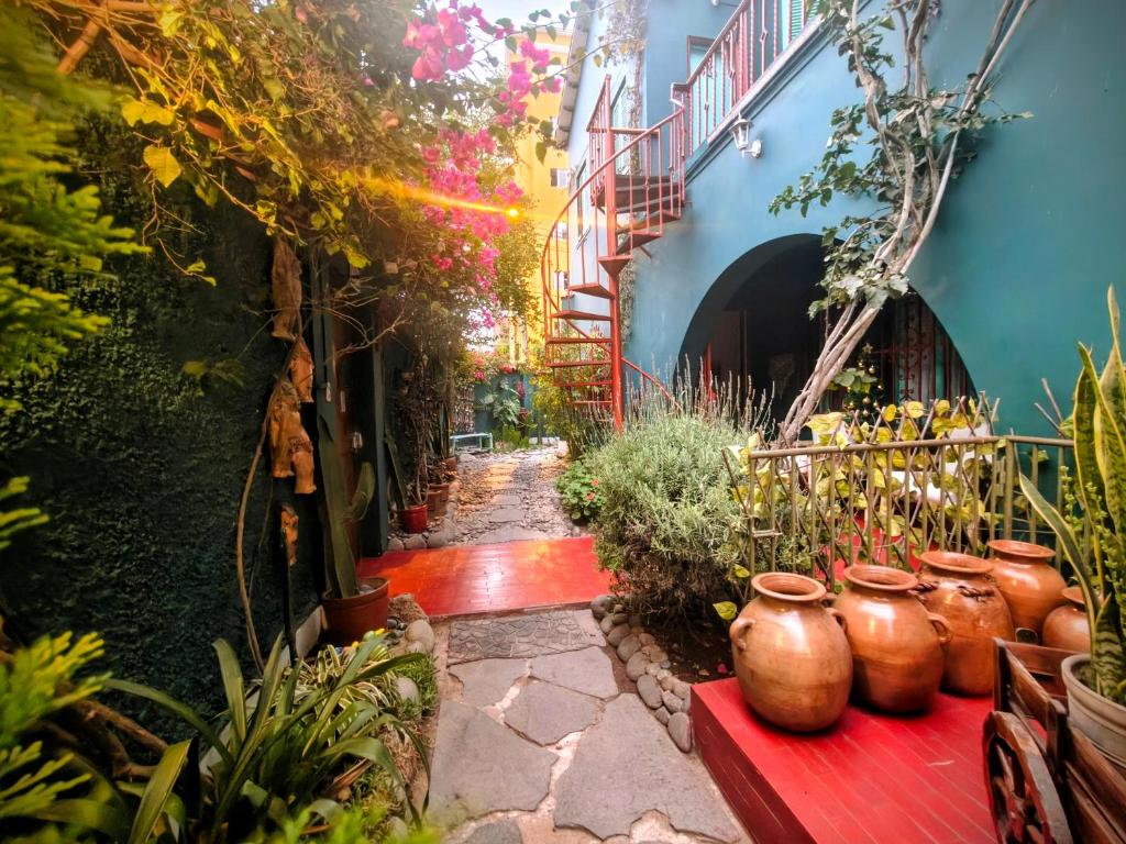 Градина пред La Casona Azul