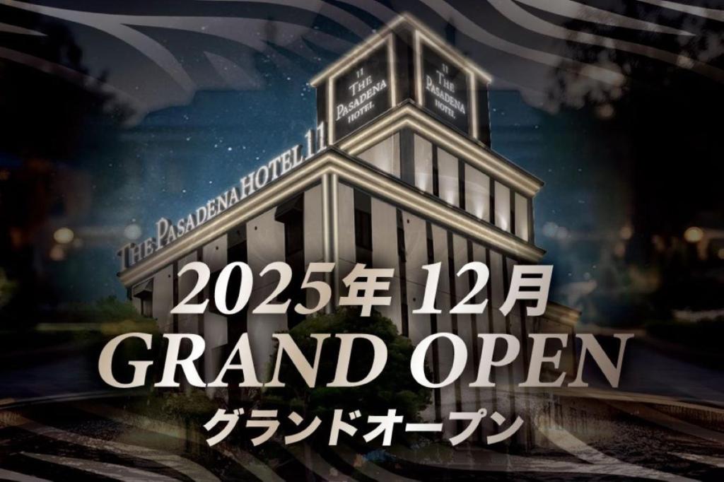 a sign for a grand opening of a building at hotel the pasadena 11 funabashi in Funabashi
