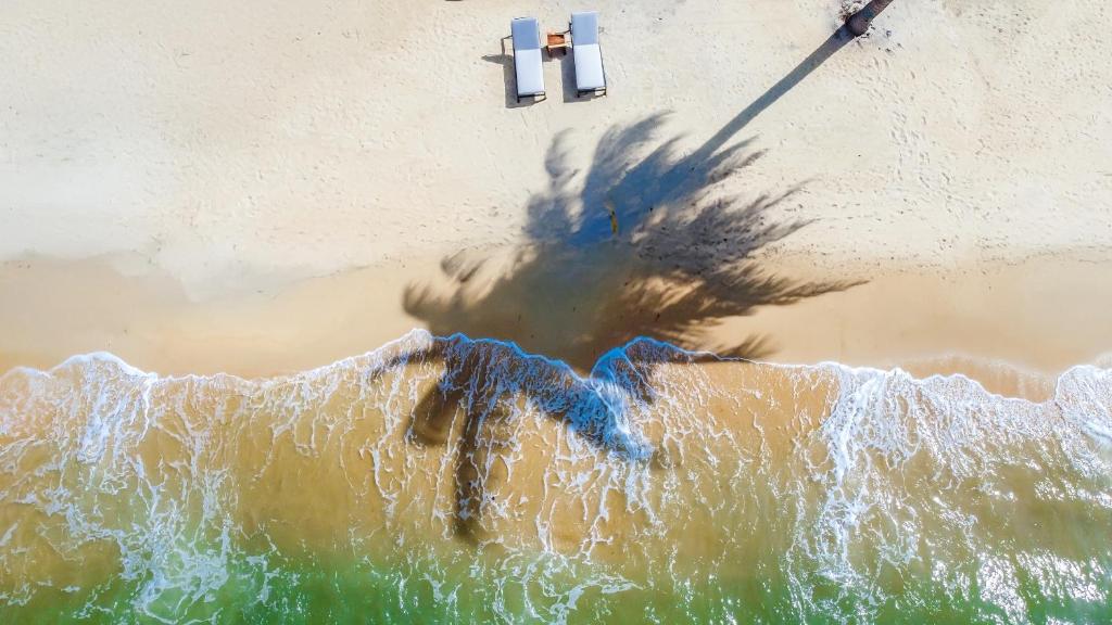 a person in the water with his wings out at Masima Samui Villa in Koh Samui