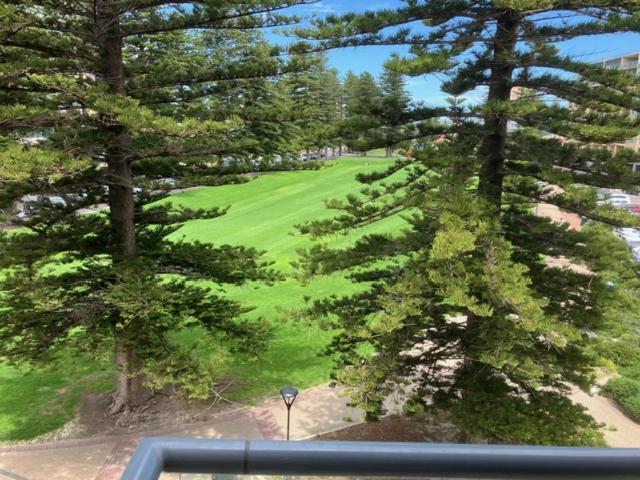 an overhead view of a golf course with trees at The Heart of Glenelg in Glenelg