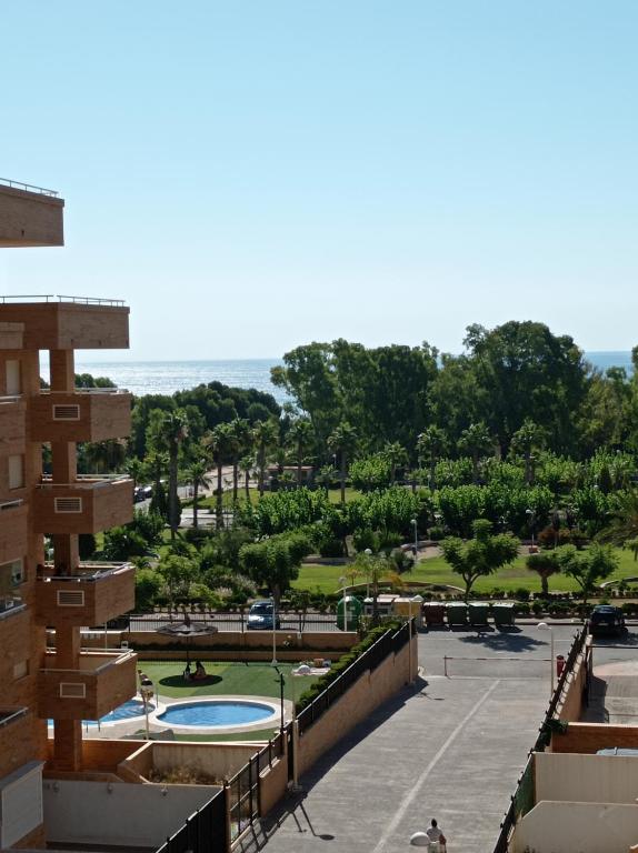 a view of the amphitheater from the building at Apartamentos Marina d'or in El Borseral
