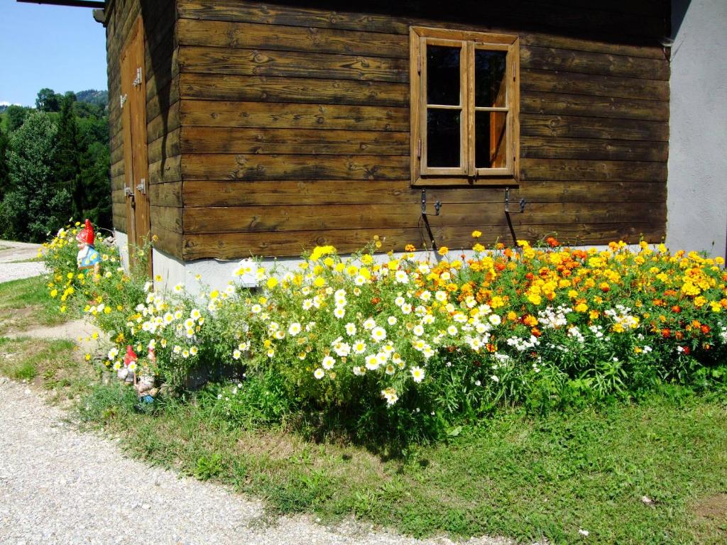 A garden outside Ferienwohnungen Bauernhof Schilcher