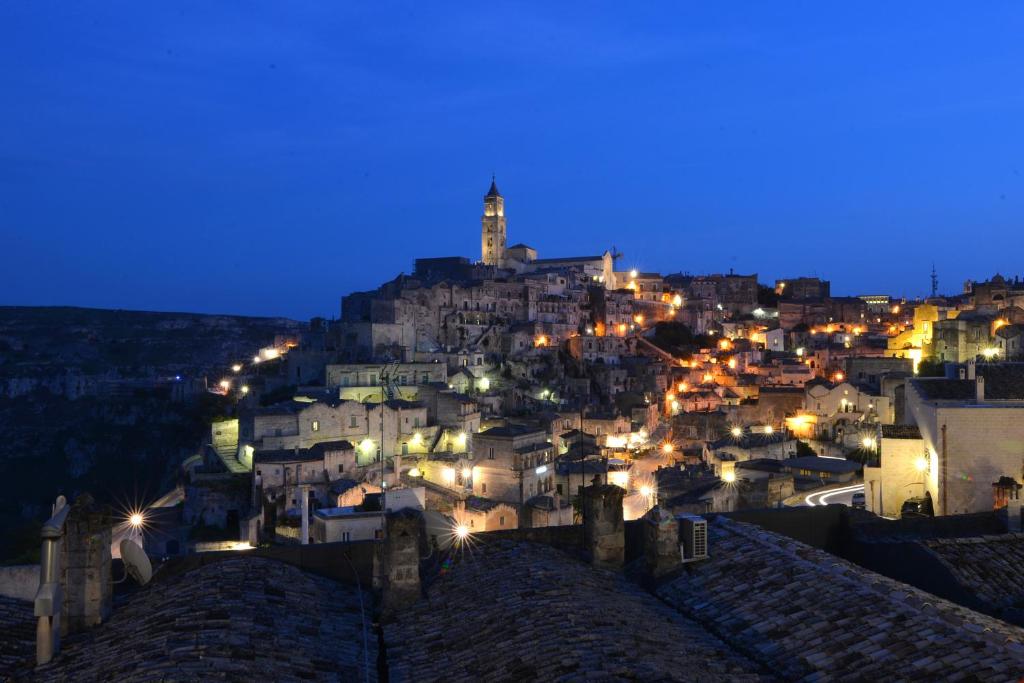A general view of Matera or a view of the city taken from the holiday home