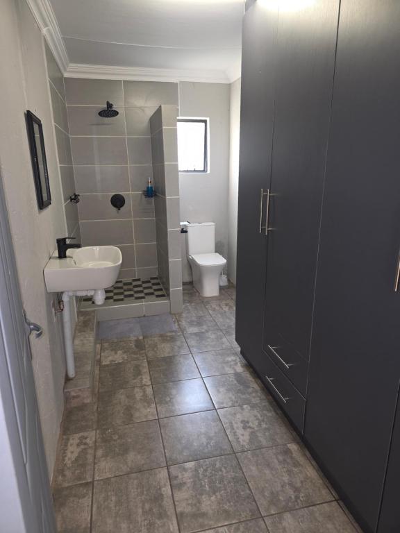 a bathroom with a sink and a toilet at The Good Samaritan 4 in eMalahleni