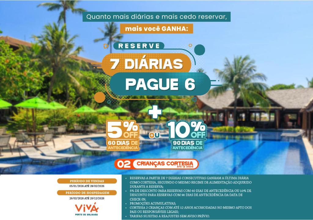 a flyer for a darlas palace resort at Vivá Porto de Galinhas Resort in Porto De Galinhas