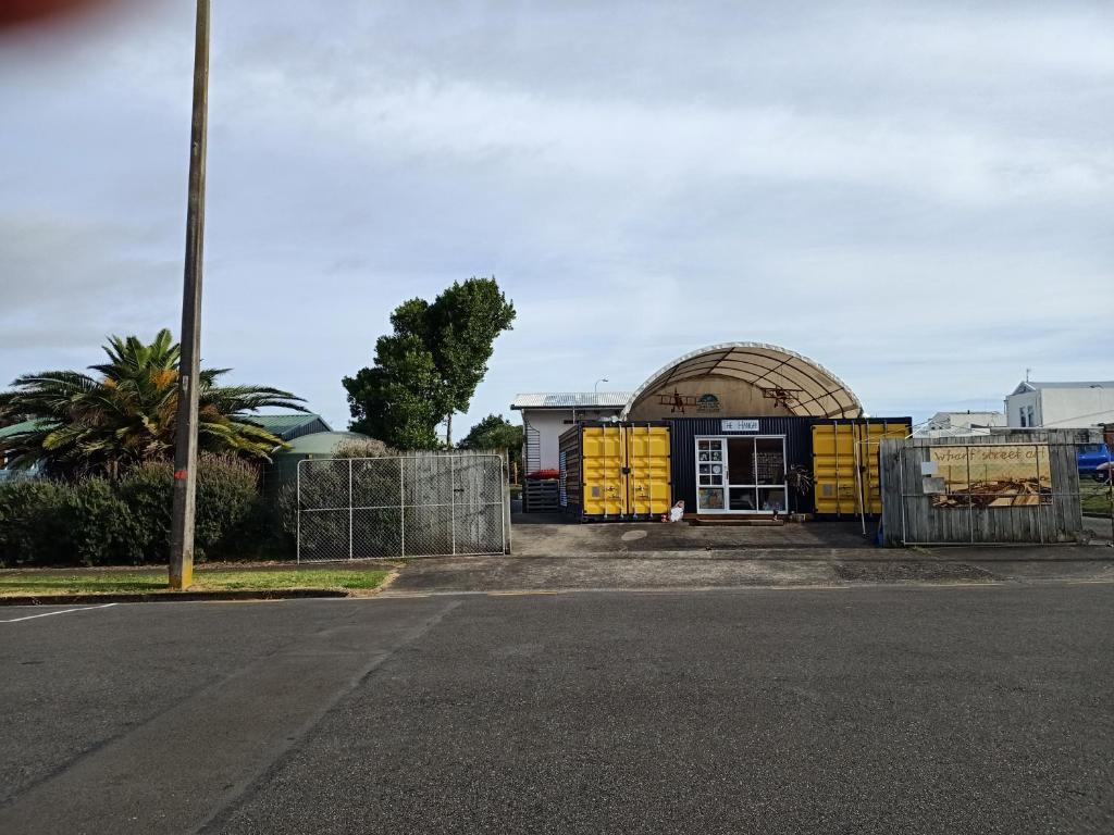 a building on the side of a street at Wharf Street Art in Foxton