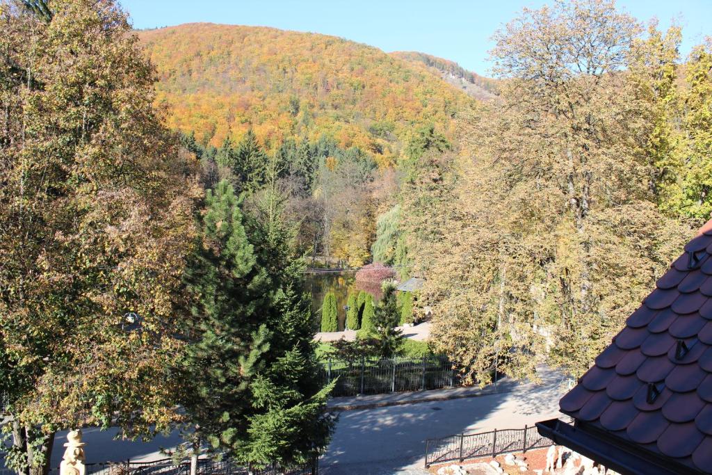 Nespecifikovaný výhled na hory nebo výhled na hory při pohledu z hotelu
