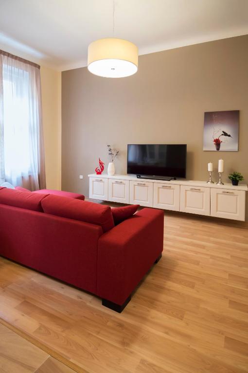 TV a/nebo společenská místnost v ubytování Apartment Za Poricskou branou