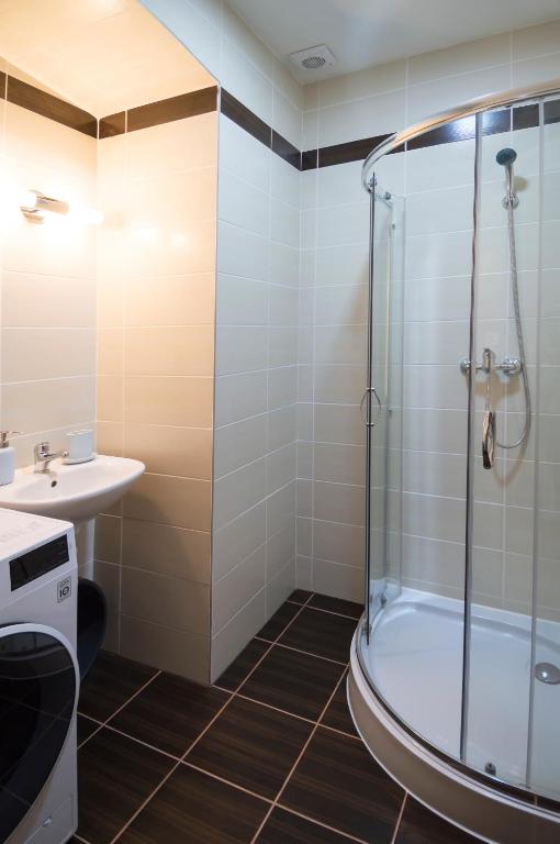 Koupelna v ubytování Apartment Za Poricskou branou
