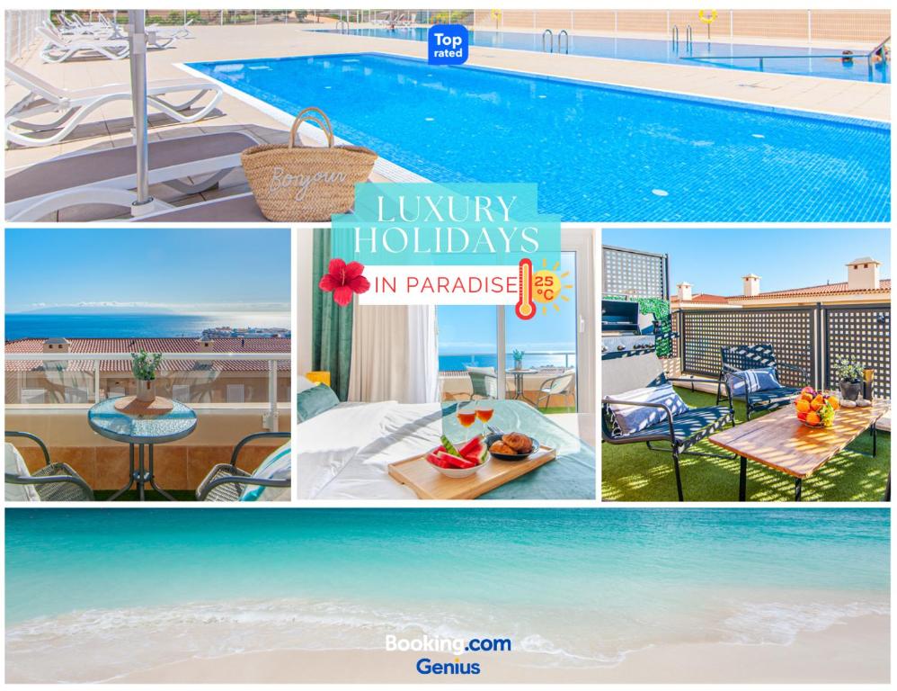 Swimmingpoolen hos eller tæt på Luxury Townhouse with panoramic sea view