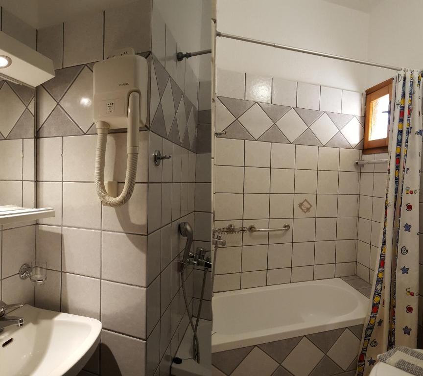 Koupelna v ubytování Spanias Hotel