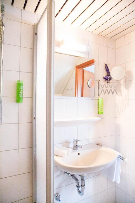 Koupelna v ubytování Hotel Am Meilenstein