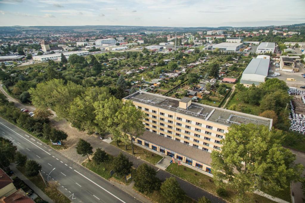 Linna Weimar üldine vaade või majutusasutusest a&o Weimar pildistatud vaade