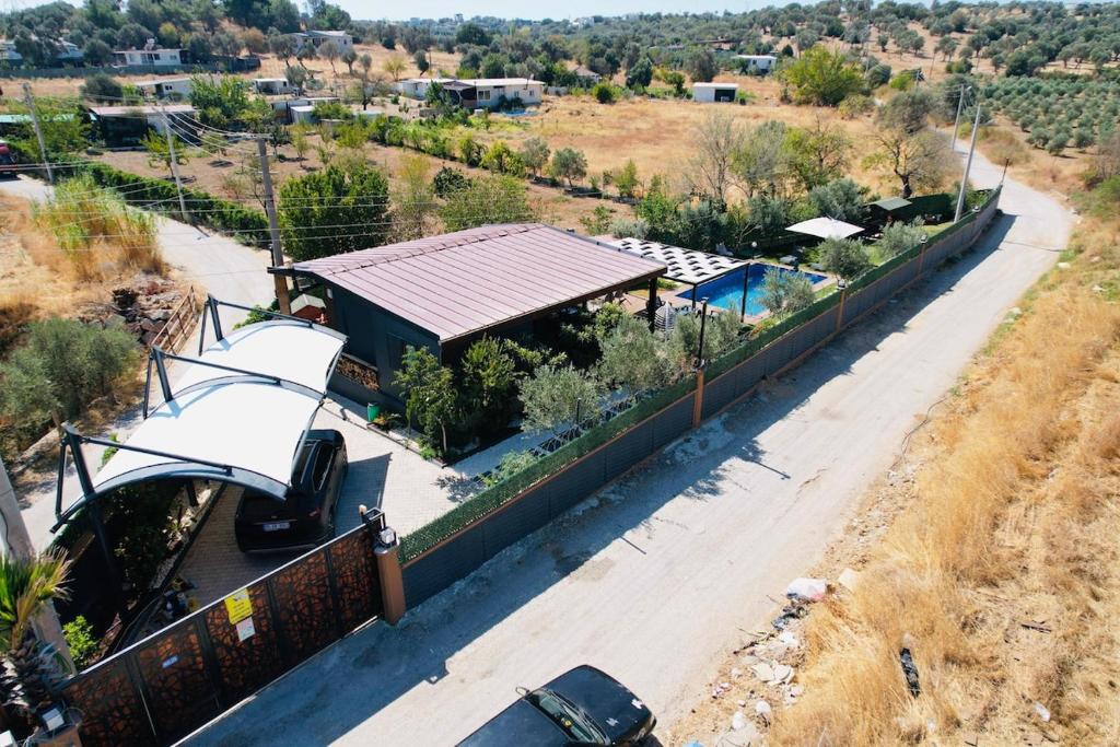 an aerial view of a train station at Akcavillagarden in İzmir