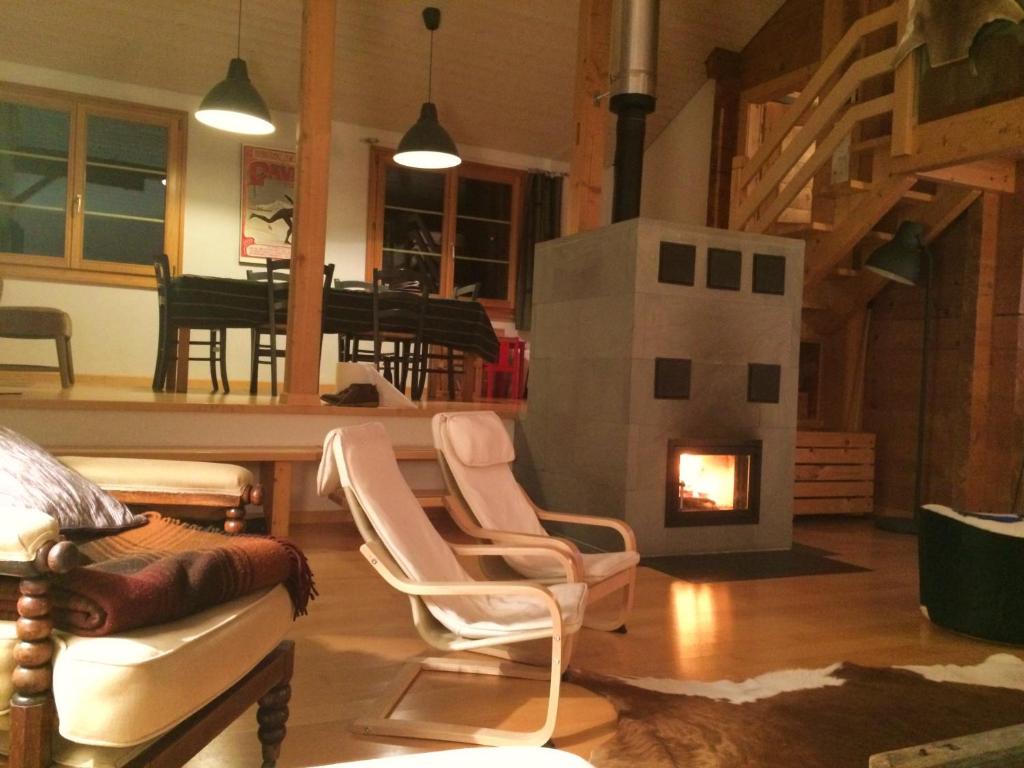 Posezení v ubytování Chalet Nidus Montis