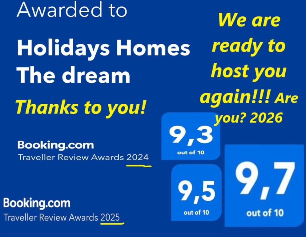 a screenshot of a cell phone with the textaways homes the dream thanks to you at Holidays Homes The dream in Sant'Agnello