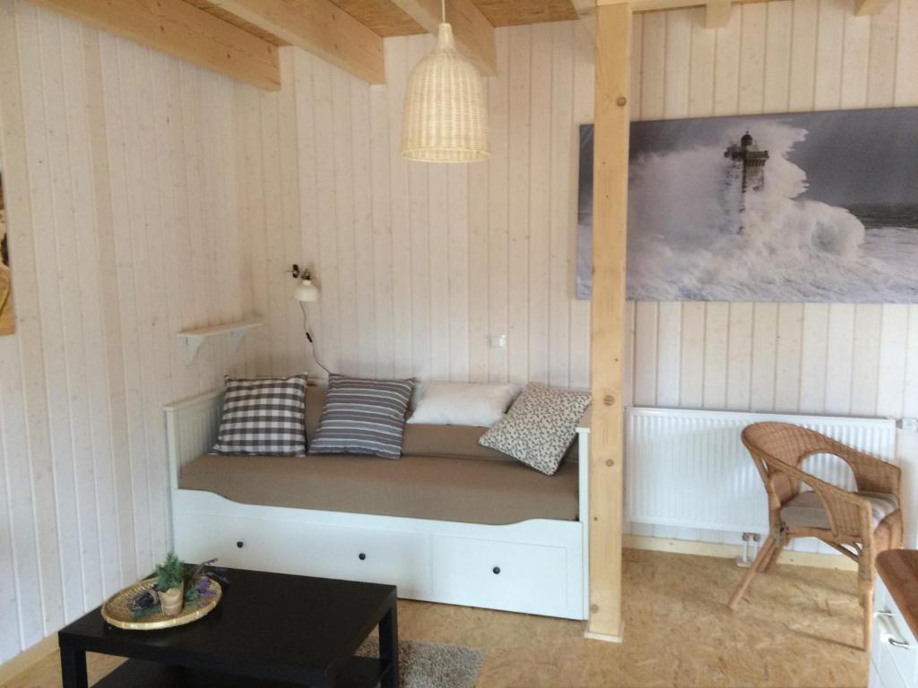 Posezení v ubytování Ferienwohnungen im Schwedenstil