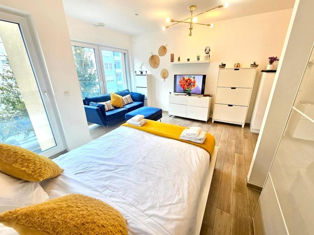 Posteľ alebo postele v izbe v ubytovaní Comfortable city studio