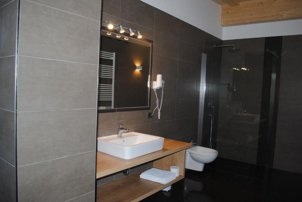 Koupelna v ubytování Hotel Garni Walter