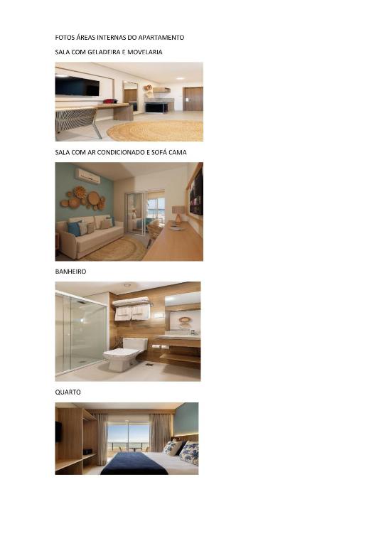 a collage of three different views of a house at RESORT PITANGUI BEACHs in Extremóz