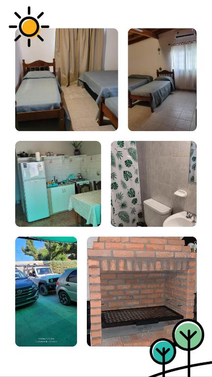 a collage of pictures of different types of rooms at Depto Nacho in San Antonio Oeste