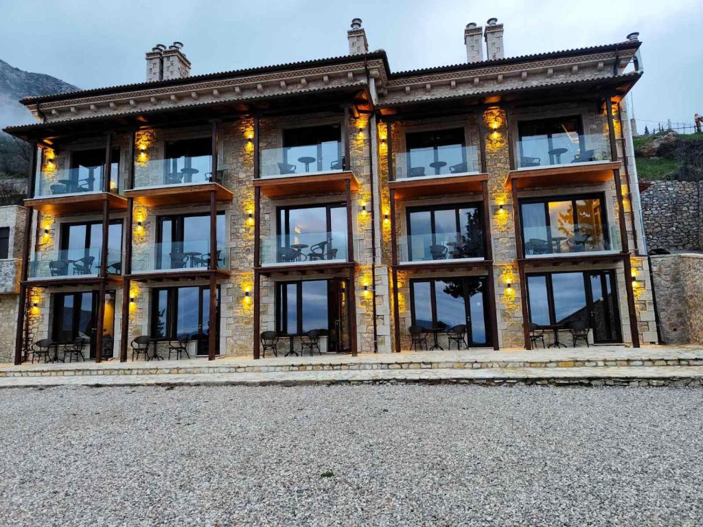 a large building with a lot of windows at Evita BelleVue in Arachova