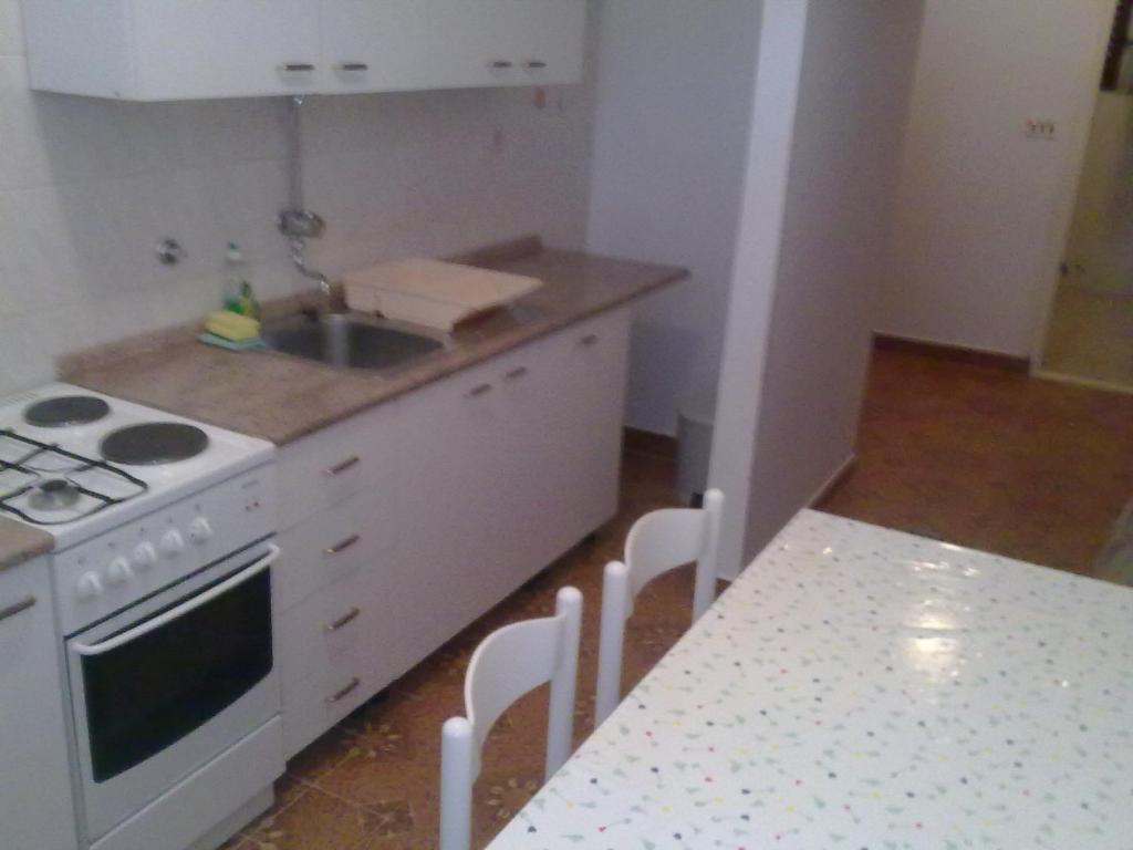 Kuchyň nebo kuchyňský kout v ubytování Apartmani Ždrelac