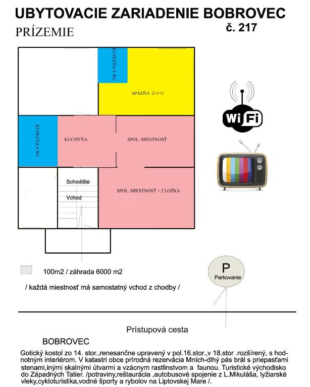 Majutuskoha CHALUPA V ZÁPADNÝCH TATRÁCH korruse plaan