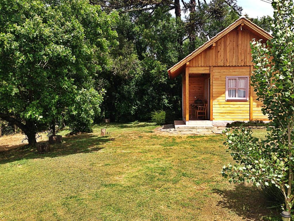 Zahrada ubytování Café e Cabanas Lenha no Fogo