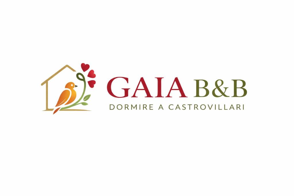 a logo for a restaurant with a bird and flowers at Gaia B&B in Castrovillari