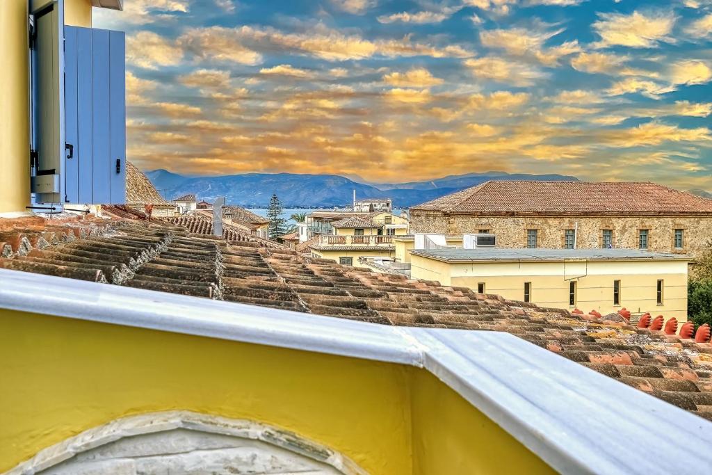 a view from the roof of a building at Theodoros Kolokotronis in Nafplio