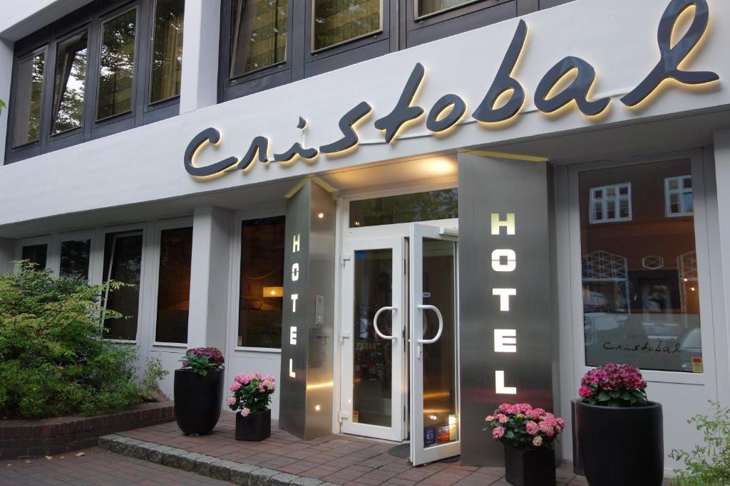 a building with a sign that reads casbah at Hotel Cristobal in Hamburg