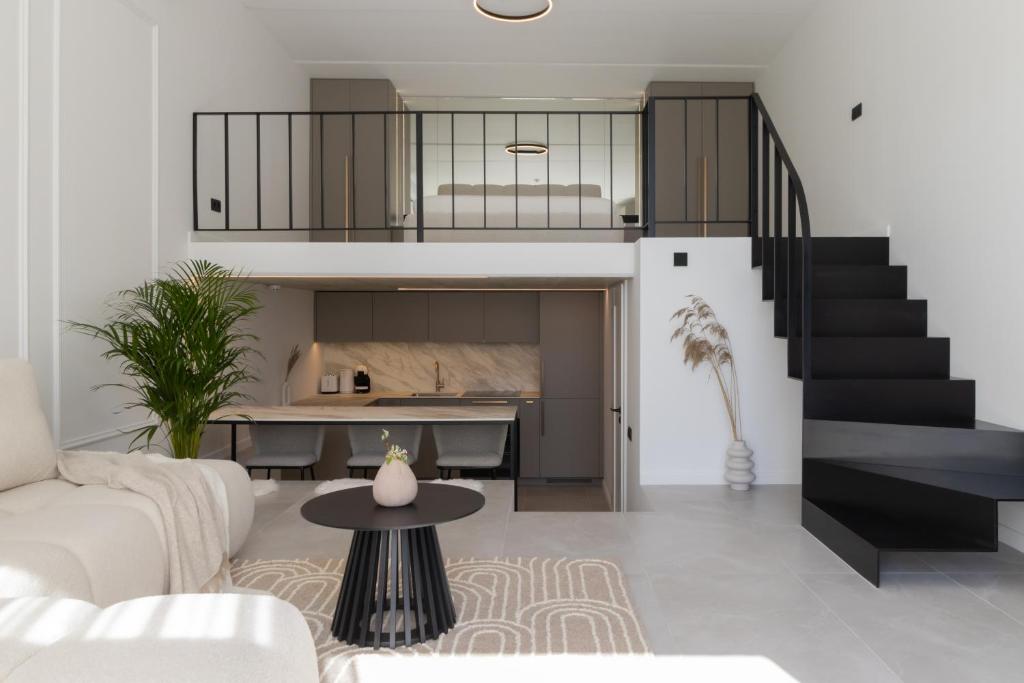 Ruang duduk di Giruliai loft