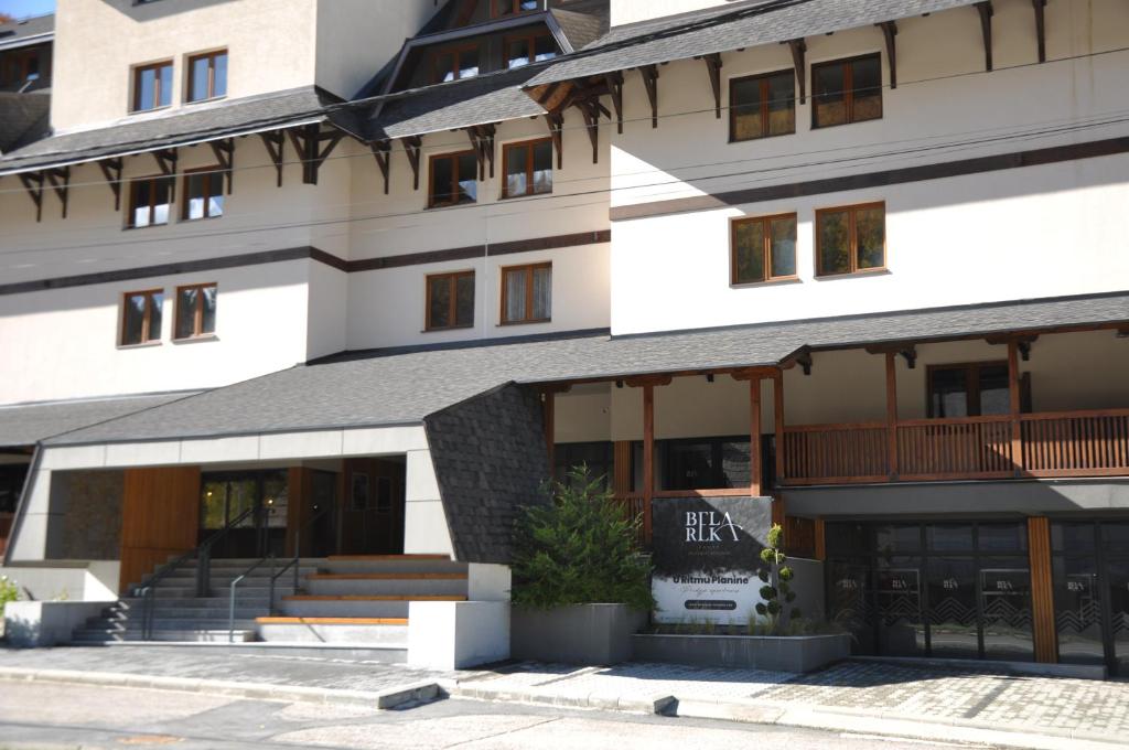 an exterior view of the hotel at Bela Reka 204 in Brzeće