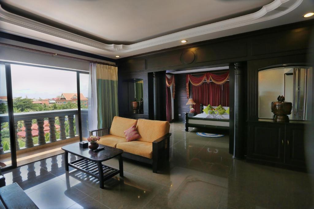 Posezení v ubytování Lucky Angkor Hotel & Spa