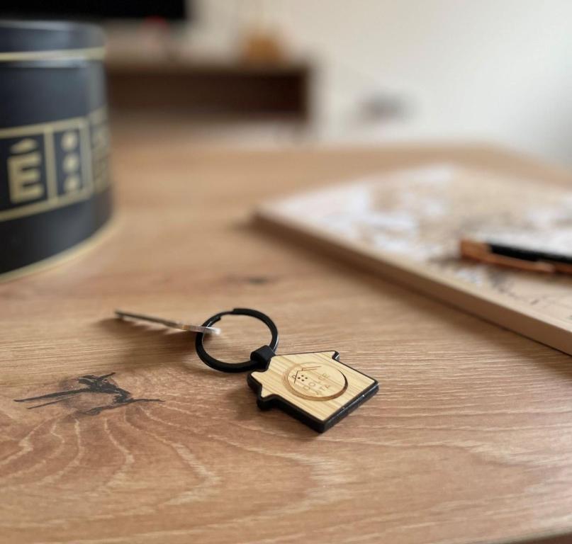 a key on a table next to a tray at Dolce Vita in Belgrade