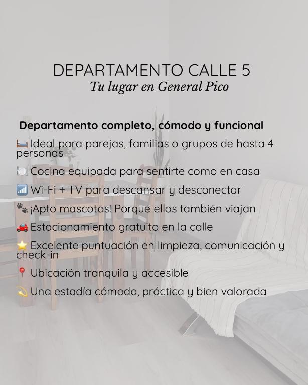 Departamento calle 5
