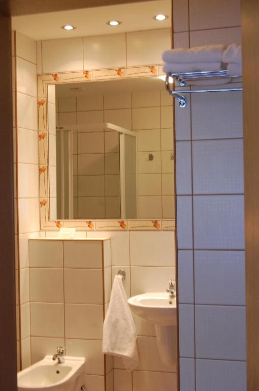 Koupelna v ubytování Hotel Wodnik