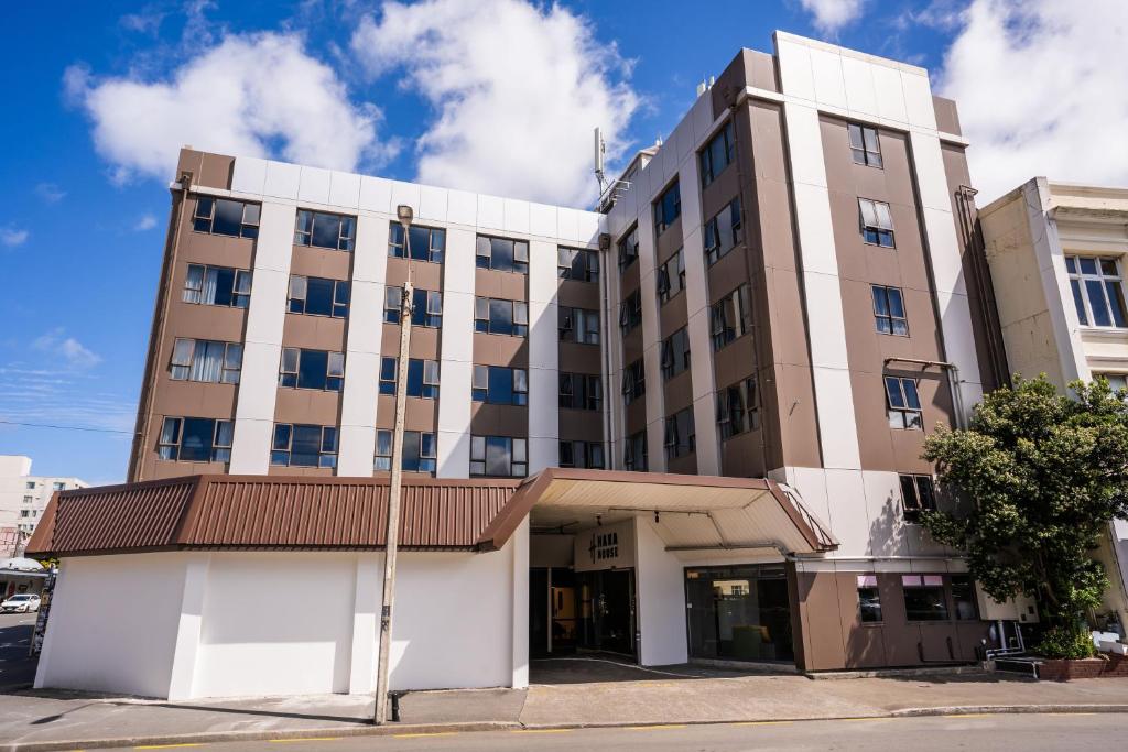 an apartment building with a building at Haka House Wellington in Wellington