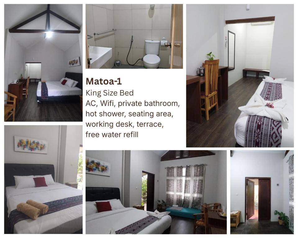 Un pat sau paturi într-o cameră la Bata Merah Homestay