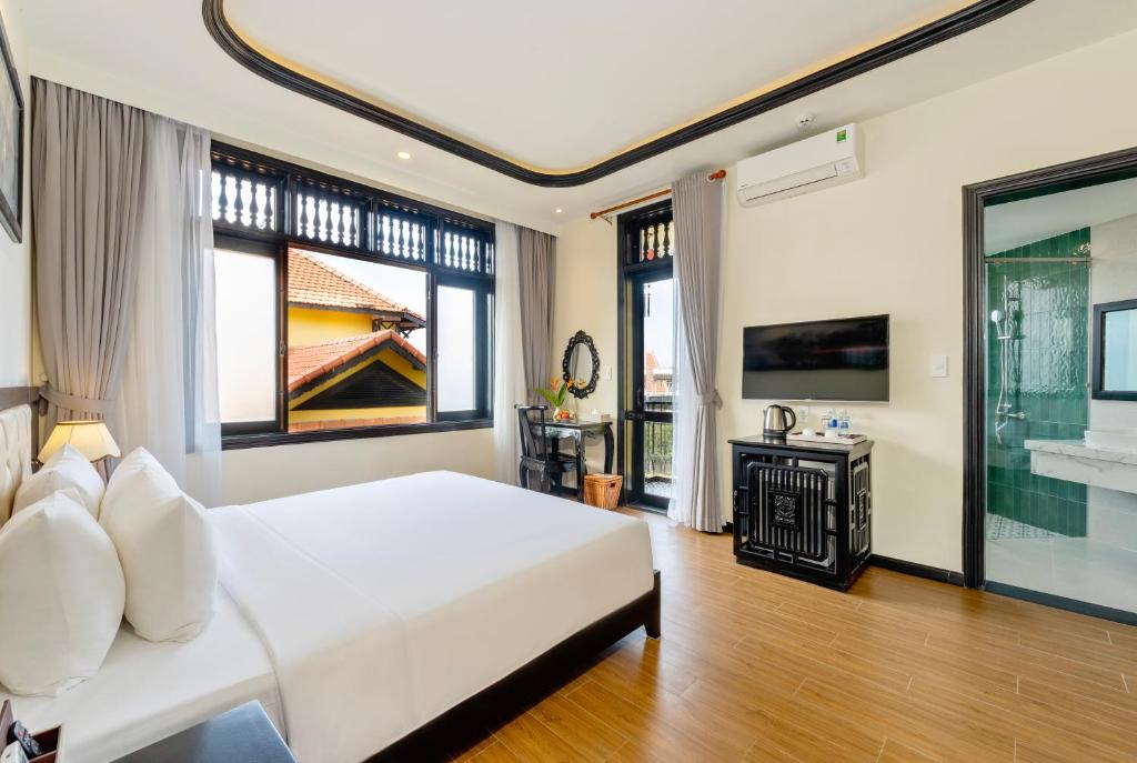 Phòng Deluxe Giường Đôi Nhìn Ra Vườn