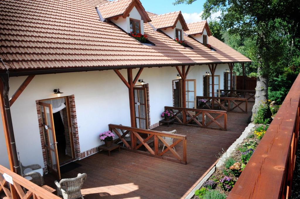 Balkón nebo terasa v ubytování Starý Svět