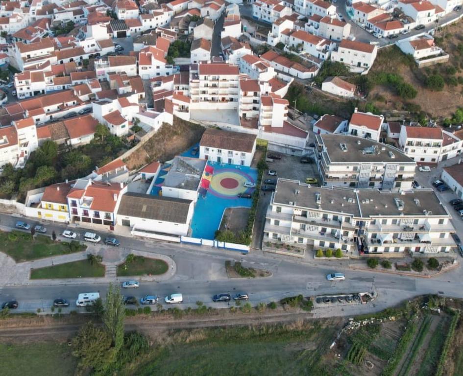 an aerial view of a city with buildings at vila gira odeceixe in Odeceixe
