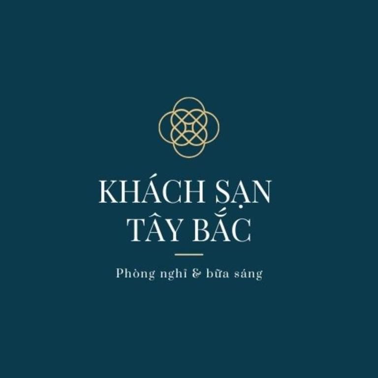 a logo for a taxi company with a blue background at Tay Bac Hotel in Mộc Châu