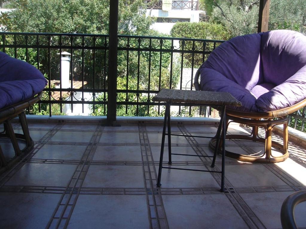 Balkon lub taras w obiekcie Stelios Seaside House
