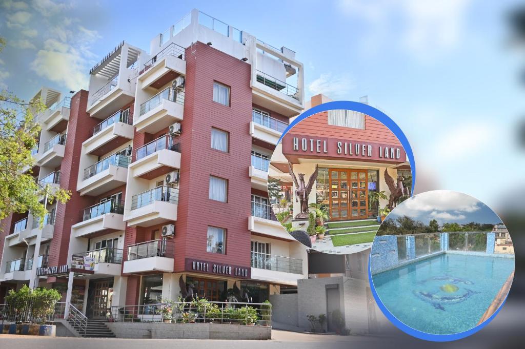 a rendering of a building with a swimming pool at Hotel Silver Land New Digha with Rooftop Pool in Digha