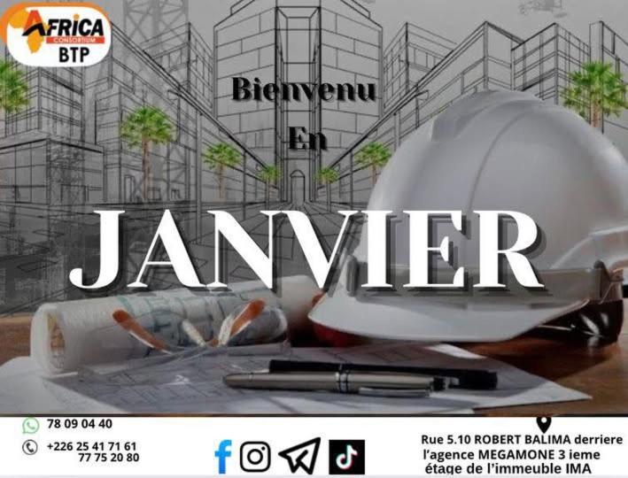 Et logo, certifikat, skilt eller en pris der bliver vist frem på studio Ouaga2000